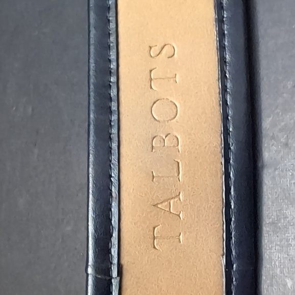 Talbots Women's Green/Blue Leather/Canvas Belt,Size L. - Picture 8 of 12